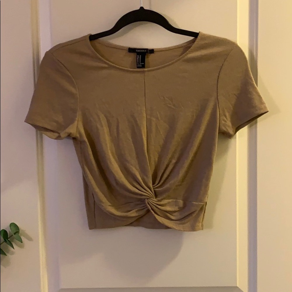 Forever 21 light brown crop top